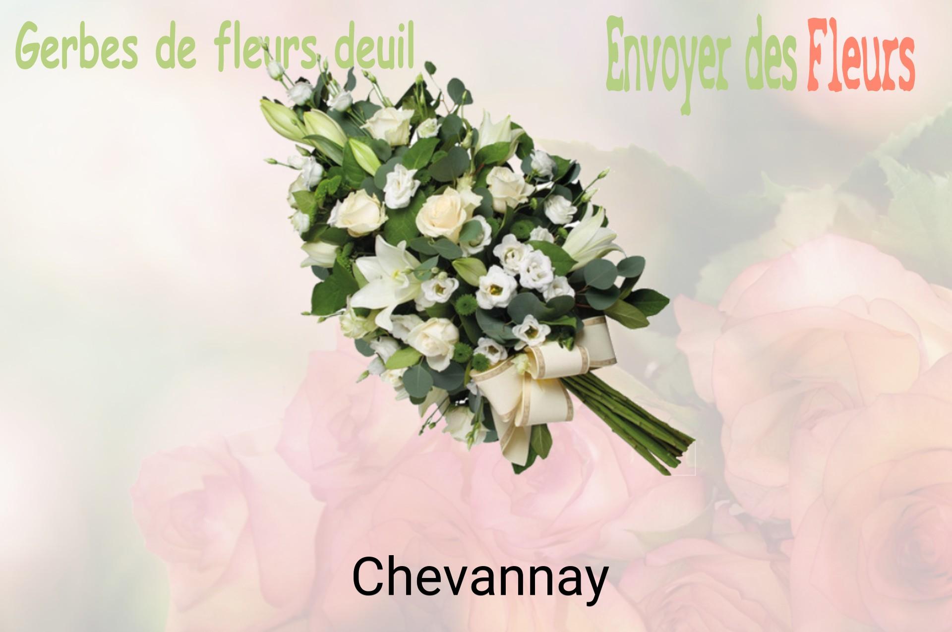 Gerbe de fleurs de deuil livrée à Chevannay